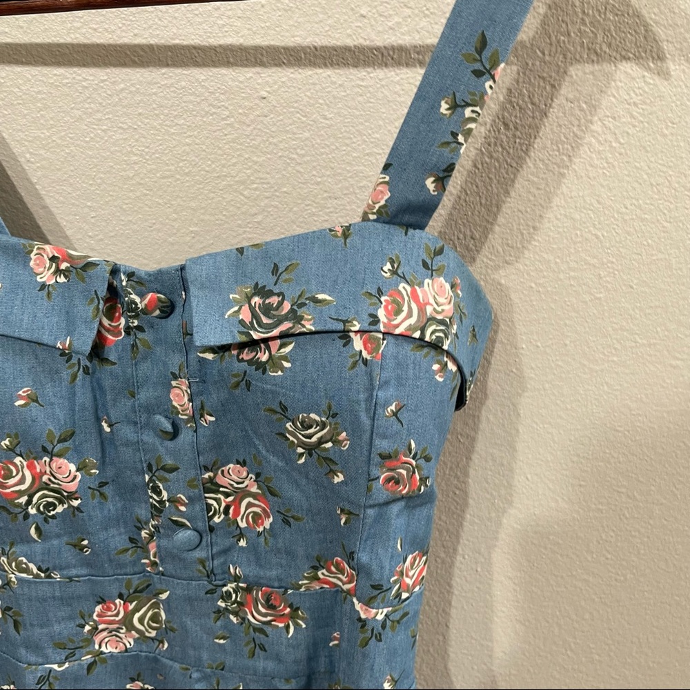 Blue Floral Summer Dress